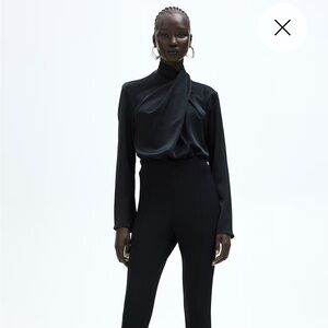 H&M Elegant Black Blouse